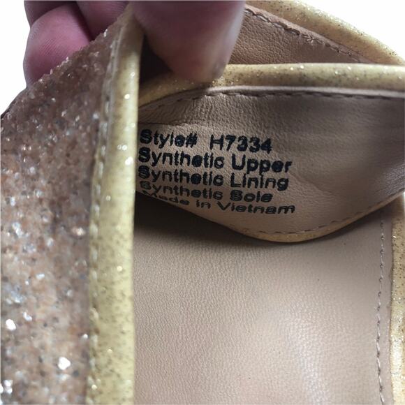 JCrew Pink Nude Cora Glitter Sandals 7 - Picture 9 of 10